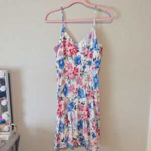 GAP Floral Print Dress with Red and Green Accents